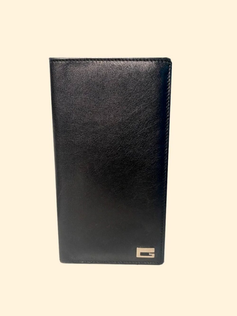 Vintage Gucci Tom Ford Era Smooth Leather Long Wallet Black Italy